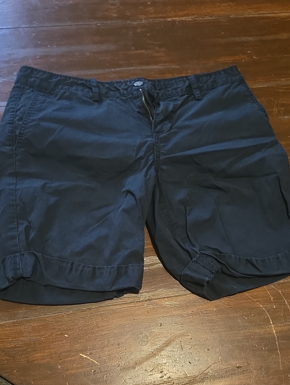 Calvin Klein Black Roll-Hem Bermuda Shorts #1005